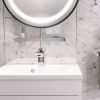 UK Bathrooms Essentials Matre Glass Shelf in Chrome