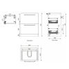 The White Space Scene Floorstanding 2 Drawer Unit and Basin in Gloss Charcoal