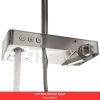 Essentials Square Thermostatic Shower Pole Set with Shelf in Chrome