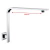 Essentials Square Wall Shower Arm in Chrome