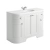 Harrogate Brunswick 1200mm Curved Vanity Unit with Basin in Arctic White