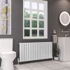 UK Bathrooms Essentials Bi-Directional Angled TRV with Lockshield in Matt White
