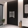 UK Bathrooms Essentials Zaysan Straight Towel Radiator in Matt White