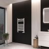 UK Bathrooms Essentials Zaysan Straight Towel Radiator in Matt White