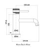 Amara Runswick Deck Mounted Basin Mixer Tap in Chrome