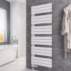 Essentials Straight Twin Thermostatic Radiator Valve in Gloss White