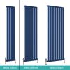 Essentials Lomond Vertical Radiator in Matt Cobalt Blue