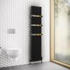 UK Bathrooms Essentials Huron Vertical Aluminium Radiator in Matt Black