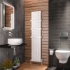 UK Bathrooms Essentials Manitoba Vertical Aluminium Radiator in Matt White