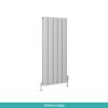 UK Bathrooms Essentials Ontario Vertical Aluminium Radiator in Matt Grey