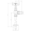 Essentials Traditional Angled Radiator Valves with Tails in Chrome