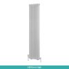 UK Bathrooms Essentials Meuse 3 Column Radiator in Gloss White