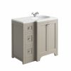 Harrogate Brunswick 900mm Right-Hand Vanity Unit with Basin in Dovetail Grey