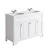 Harrogate Duchy 1200mm Vanity Unit with Twin Basin in Arctic White