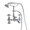 Harrogate White Bath Shower Mixer with Cradle in Chrome