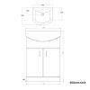 Amara Leyburn Floor Standing Double Door Vanity Unit in Gloss White