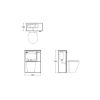 Ideal Standard Concept Space WC Unit With Right Hand Storage Cupboard - American Oak