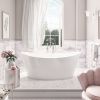 UK Home Living Avalon Nidd gloss white freestanding bath 1650x700mm