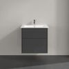 Villeroy and Boch Finero 650mm Wall Hung Vanity Unit and Basin in Glossy Grey - C52600FP
