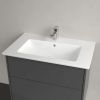 Villeroy and Boch Finero 800mm Wall Hung Vanity Unit and Basin in Glossy Grey - C52700FP