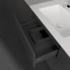 Villeroy and Boch Finero 1300mm Wall Hung Vanity Unit and Double Basin in Glossy Grey - C53000FP