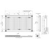 Warmhaus Type 11 single panel convector radiator 400 mm H X 1600 mm W