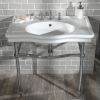 Burland Bath Co. Sculpt Basin and Chrome Stand