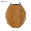 Imperial Oval toilet seat with soft-close Ant Gold hinge Oak