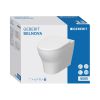 Geberit Selnova Back to Wall Pan and Soft Close Seat Pack in White - 502794001