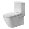 UK Bathrooms Essentials Fuchsia Close Coupled Toilet with Soft Close Seat