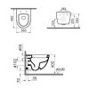 VitrA Sento Compact Wall Hung Toilet - 43370030075