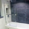 Abacus Minimal Hinged Bath Screen with Towel Bar - VEGM-70-1110