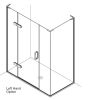 Matki EauZone Plus Hinged Shower Door with Hinge and Inline Panel for Corner
