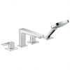 Hansgrohe Metropol 4 Hole Bath Mixer Tap with Shower Handset and Loop Handles - 74552000