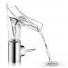 AXOR Starck V 140 Basin Mixer Tap with Glass Spout - 12112000