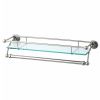 Perrin and Rowe Traditional Glass Shelf with Towel Rail - 6975CP