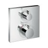 Hansgrohe Square Ecostat Valve with Raindance 300 Overhead Shower and Select 120 Rail Kit - 88101004