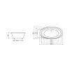 Adamsez Andante i Large Oval Inset Freestanding Bath - AND/WH078