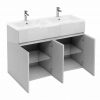 Britton D45 Four Door Cabinet with Double Ceramic Basin