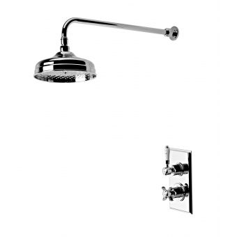 Tavistock Varsity Thermostatic Concealed Shower Mixer with Overhead Shower - SVA0214