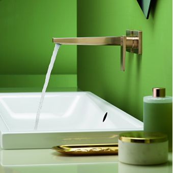 hansgrohe Metropol Wall Mounted Single Lever Basin Mixer Tap in Brushed Bronze - 32526140