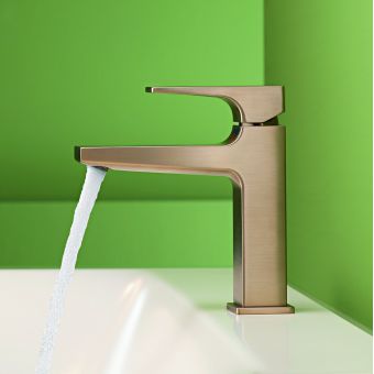 hansgrohe Metropol Single Lever Basin Mixer Tap 110 with push open waste in Brushed Bronze - 32507140