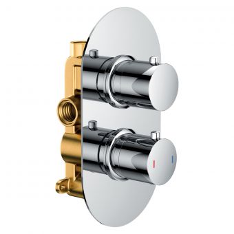Origins Concealed Thermostatic Round Shower Valve with 1 Outlet