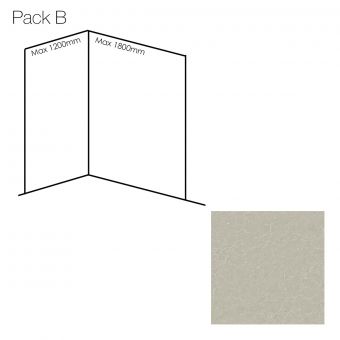Bushboard Nuance Medium Corner Wall Panel Pack B in Marble Sable