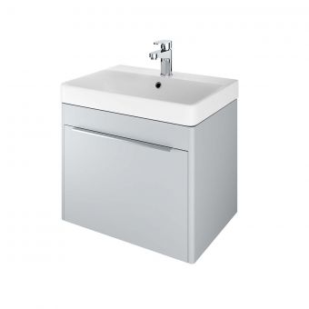 The White Space Americana Wall Hung Vanity Unit in Mid Grey