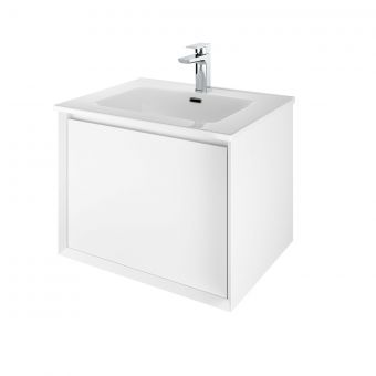 The White Space Distrikt 600mm Wall Hung Vanity Unit in White 