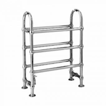 UK Bathrooms Essentials Traditional Towel Rail in Chrome without Valves