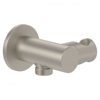 Villeroy & Boch Universal Round Hand Shower Bracket and Hose Outlet in Brushed Nickel - TVC00046200064