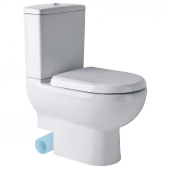 Essentials Pecos Back To Wall Close Coupled Toilet with Left Hand Exit