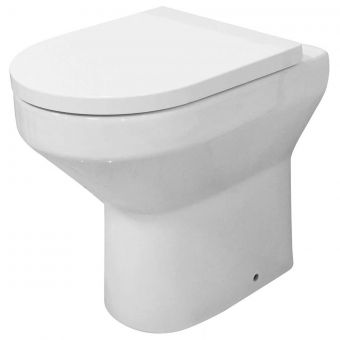 Essentials Benue Rimless Comfort Height Back to Wall Toilet
